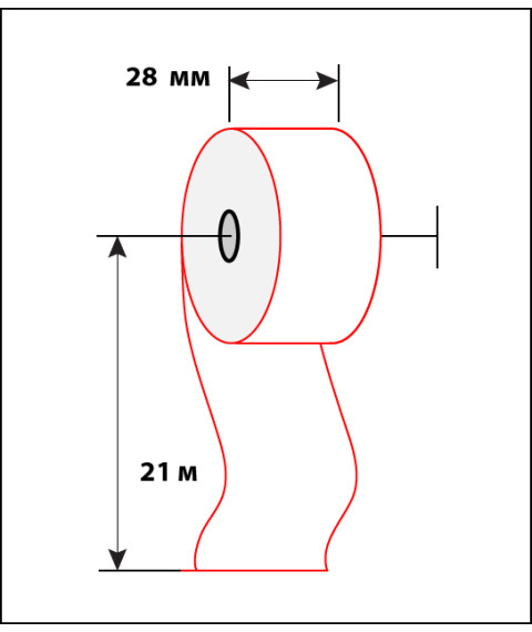 Lentă termo pentru aparatul de casa 28mm x 21m